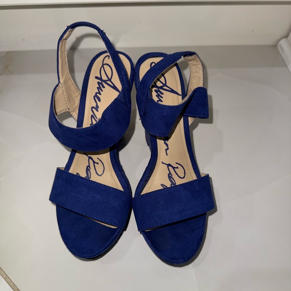 Chic Blue Heeled Sandals